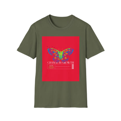 Butterfly Growth T-Shirt — Colorful 'Change Is Growth' Inspirational Tee