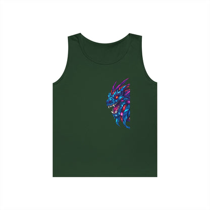 Fierce Lion Graphic Tank Top, Unisex Heavy Cotton Sleeveless Tee, Festival Wear, Summer Style, Gift for Animal Lovers